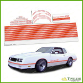 Chevrolet Monte Carlo SS Fully Red Shadows 1986 1985 Restoration Stripes Decals Kit Chevy Chevrolet Monte Carlo SS Fully Red Shadows 1986 1985 Restoration Stripes Decals Kit Chevy