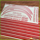 Chevrolet Monte Carlo SS Fully Red Shadows 1986 1985 Restoration Stripes Decals Kit Chevy