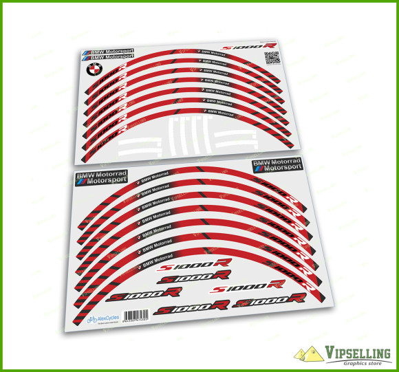 BMW S1000R Motorcycle Wheel Rim Stripes Decals Sticker Motorrad Motorsport