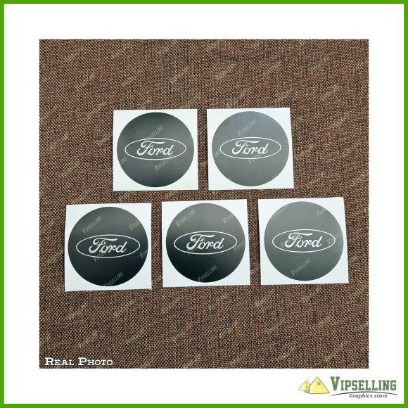 Ford Logo Mustang Horse Wheel Center Cap Laminated Decals Stickers Set