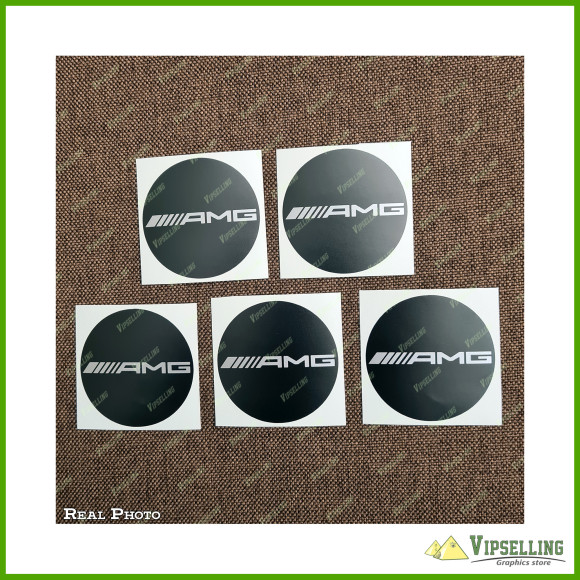 AMG Mercedes Chrome Silver Gold Wheel Caps Center Decals Set AMG Mercedes Chrome Silver Gold Wheel Caps Center Decals Set