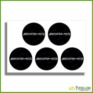AMG Mercedes Chrome Silver Gold Wheel Caps Center Decals Set AMG Mercedes Chrome Silver Gold Wheel Caps Center Decals Set
