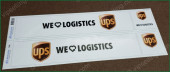Tamiya 1/25 Scale Truck Trailer Box UPS We Love Logistics Laminated Decals  Tamiya 1/25 Scale Truck Trailer Box UPS We Love Logistics Laminated Decals
