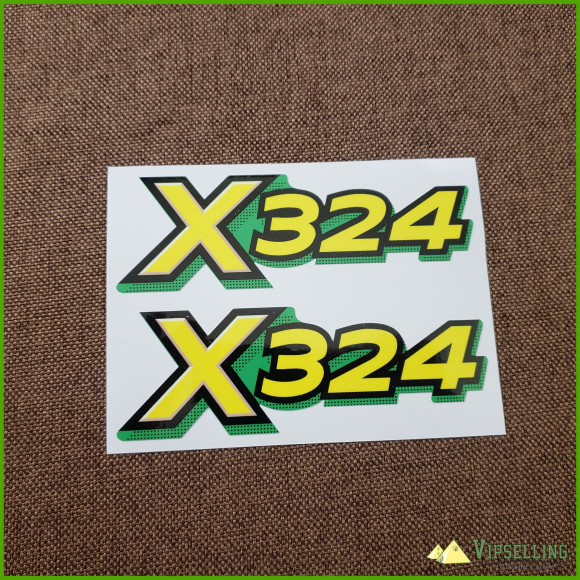 John Deere lower hood decal set for X324 tractors M152344