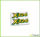 John Deere lower hood decal set for X324 tractors M152344