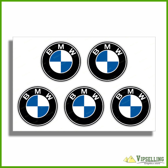 BMW Classic  Wheel Center Cap Laminated Vinyl Decals Emblems Alpina