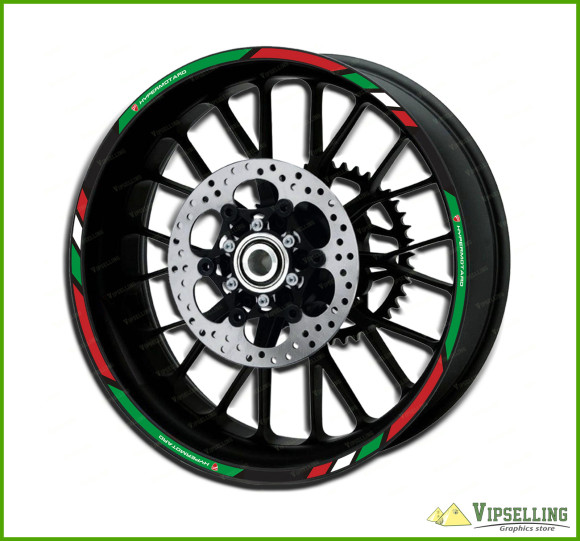 Ducati Corse Hypermotard Motorcycle Wheel Rim Laminated Decals Stickers Stripes Ducati Corse Hypermotard Motorcycle Wheel Rim Laminated Decals Stickers Stripes