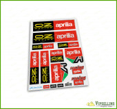aprilia OZ Racing Silver Motorbike Motorcycle Laminated Decals Kit RSV RS Tuono