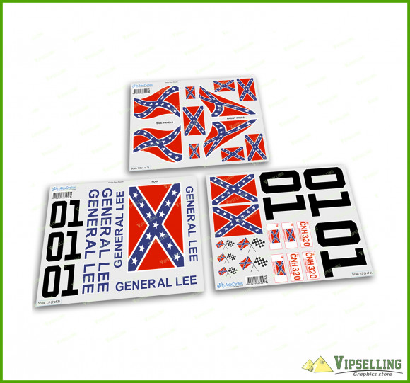 BAJA 5T GENERAL LEE RC Car Tamiya Decals Stickers CUT Kit 1/5 Scale HPI DUKE OF