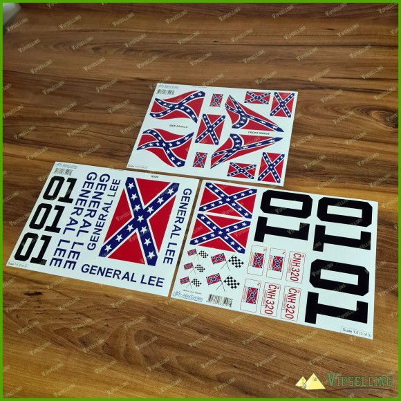 BAJA 5T GENERAL LEE RC Car Tamiya Decals Stickers CUT Kit 1/5 Scale HPI DUKE OF