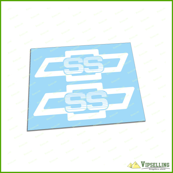 RARE Monte Carlo SS Chevrolet Restoration White 8" Decals Stickers Logos Emblems Kit Chevy
