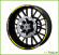 BMW S1000RR Motorrad Motorsport Motorcycle Wheel Rim Yellow Laminated Stripes Decal