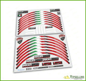 Ducati Corse Monster Motorcycle Wheel Rim Laminated Decals Stickers Stripes Kit Ducati Corse Monster Motorcycle Wheel Rim Laminated Decals Stickers Stripes Kit