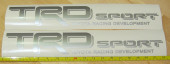 TRD Toyota Sport Silver or Any Color Decals Stickers TRD Toyota Sport Silver or Any Color Decals Stickers