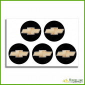 Chevrolet Chevy Wheel Center Caps Laminated Decals Stickers Set Chevrolet Chevy Wheel Center Caps Laminated Decals Stickers Set