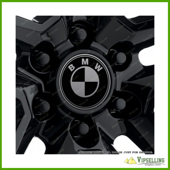 BMW Classic Black Silver Wheel Center Cap Laminated Vinyl Decals Emblems Alpina BMW Classic Black Silver Wheel Center Cap Laminated Vinyl Decals Emblems Alpina