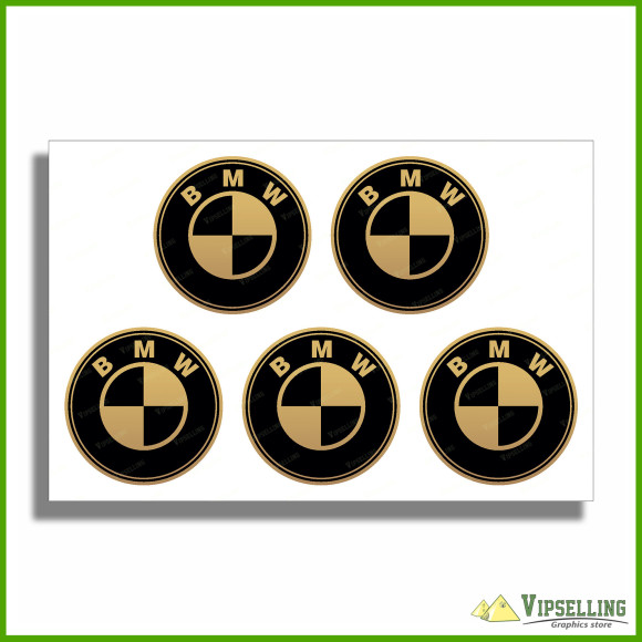 BMW Classic Black Silver Wheel Center Cap Laminated Vinyl Decals Emblems Alpina BMW Classic Black Silver Wheel Center Cap Laminated Vinyl Decals Emblems Alpina