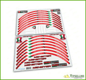 Ducati Monster Motorcycle Wheel Rim Laminated Stripes Decals Stickers