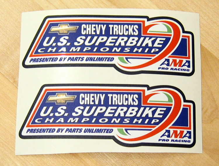 Chevy Trucks Superbike Championship AMA Pro Racing Decals