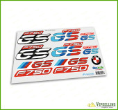BMW Motorrad Motorsport F750GS Big Laminated Decals Stickers Kit