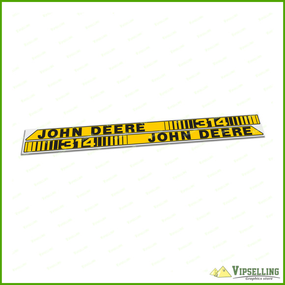 JOHN DEERE 314 Hood Laminated Vinyl Stripes Decals Stickers Restoration Kit