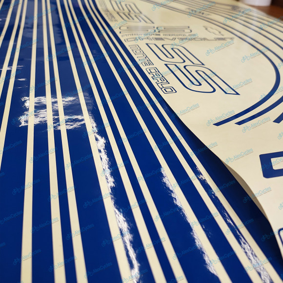 Monte Carlo SS Chevrolet Chevy Fully Blue 1987 - 1988 Restoration Decals Kit Stripes