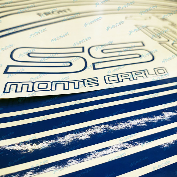 Monte Carlo SS Chevrolet Chevy Fully Blue 1987 - 1988 Restoration Decals Kit Stripes