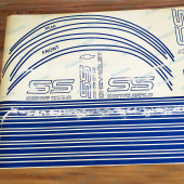 Monte Carlo SS Chevrolet Chevy Fully Blue 1987 - 1988 Restoration Decals Kit Stripes