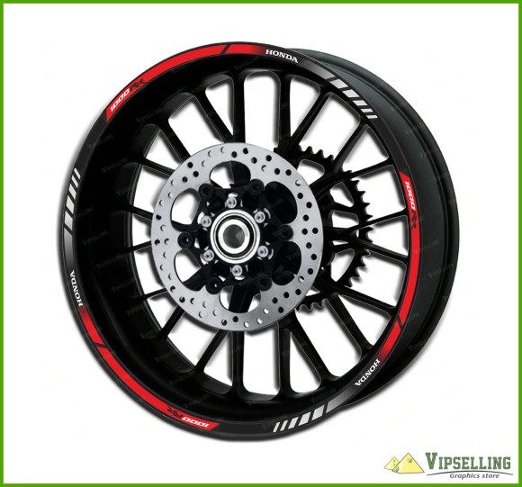 HONDA CBR 1000RR Racing Motorcycle Wheel Rim Laminated Stripes Decals Stickers Kit HONDA CBR 1000RR Racing Motorcycle Wheel Rim Laminated Stripes Decals Stickers Kit