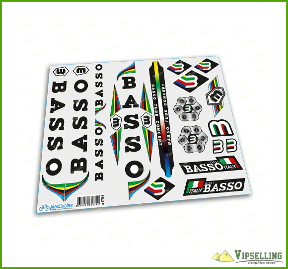 BASSO Yellow Rare Restoration Decals Stickers Campagnolo Many Colors Kit BASSO Yellow Rare Restoration Decals Stickers Campagnolo Many Colors Kit