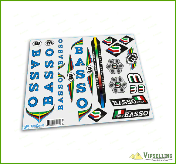 BASSO Yellow Rare Restoration Decals Stickers Campagnolo Many Colors Kit BASSO Yellow Rare Restoration Decals Stickers Campagnolo Many Colors Kit