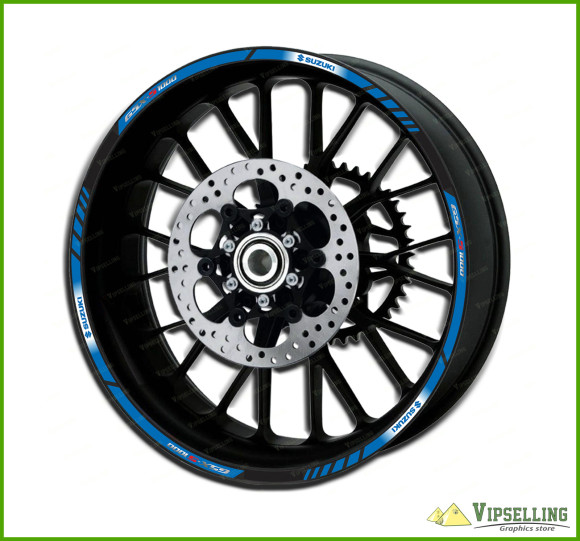SUZUKI GSX S1000 Factory Racing Laminated Wheel Decals Rim Stickers Stripes Set SUZUKI GSX S1000 Factory Racing Laminated Wheel Decals Rim Stickers Stripes Set