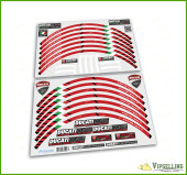 Ducati Red Corse Monster Motorcycle Wheel Rim Laminated Decals Stickers Stripes Ducati Red Corse Monster Motorcycle Wheel Rim Laminated Decals Stickers Stripes