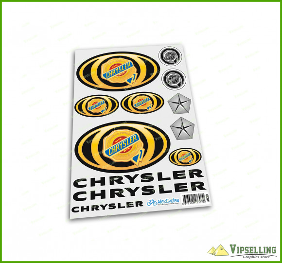 Chrysler Nascar Racing Logo Laminated Decals Emblem Stickers Kit