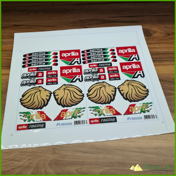 Aprilia Kit 2xA5 aprilia Motorcycle Racing Sport Lion AGIP Monster Laminated Decals Sticker Kit Aprilia Kit 2xA5 aprilia Motorcycle Racing Sport Lion AGIP Monster Laminated Decals Sticker Kit