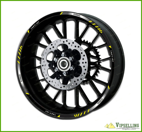 Yamaha MT-10 Motorcycle Wheel Rim Laminated Vinyl Stripes Decals Stickers Kit Yamaha MT-10 Motorcycle Wheel Rim Laminated Vinyl Stripes Decals Stickers Kit
