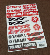 YAMAHA Red Factory Racing Motorbike Motorcycle Laminated Decals YZF GYTR Stickers