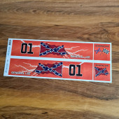 Tamiya 1/25 Scale Truck Trailer Box General Lee Duke of Hazzard Laminated Decals Stickers Kit Tamiya 1/25 Scale Truck Trailer Box General Lee Duke of Hazzard Laminated Decals Stickers Kit