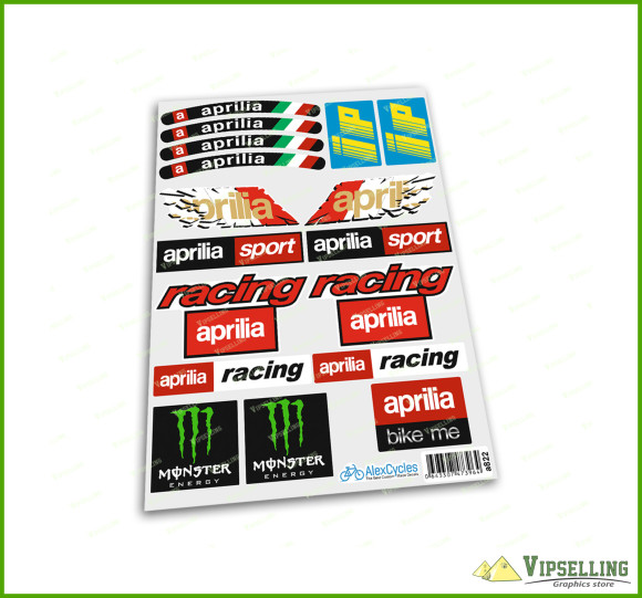 Aprilia Kit 2xA5 aprilia Racing ip Stickers Decals Motorbike Motorcycle RSV RS 50 250 Set