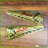 Indian Gold Silver Tank Premium Laminated Decals Stickers Logos Emblems Indian Gold Silver Tank Premium Laminated Decals Stickers Logos Emblems