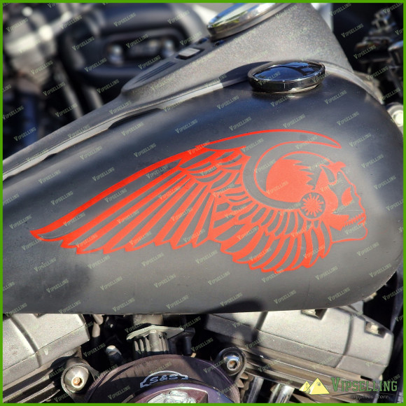 Hells Angels Harley Davidson V-rod Gas Tank Airbox Scull Premium Decals Stickers Kit