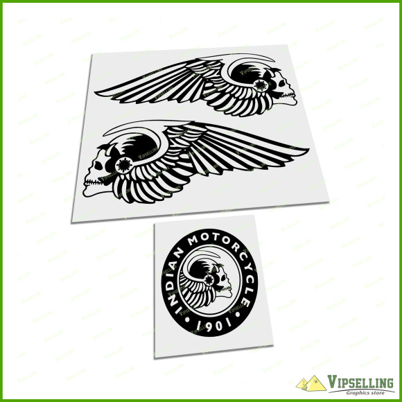 Hells Angels Harley Davidson V-rod Gas Tank Airbox Scull Premium Decals Stickers Kit