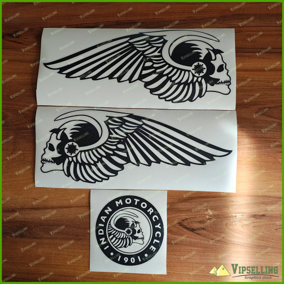 Hells Angels Harley Davidson V-rod Gas Tank Airbox Scull Premium Decals Stickers Kit
