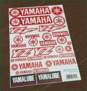 YAMAHA Red Factory Racing Motorbike Motorcycle 25 Laminated Decals YZF YZ Stickers
