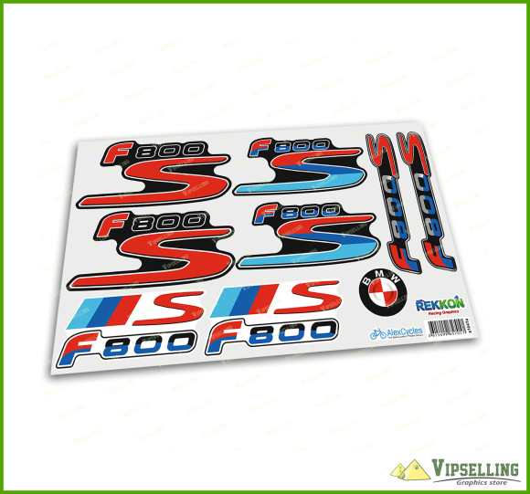 BMW Motorrad Motorsport F800S Big Laminated Decals Stickers Kit