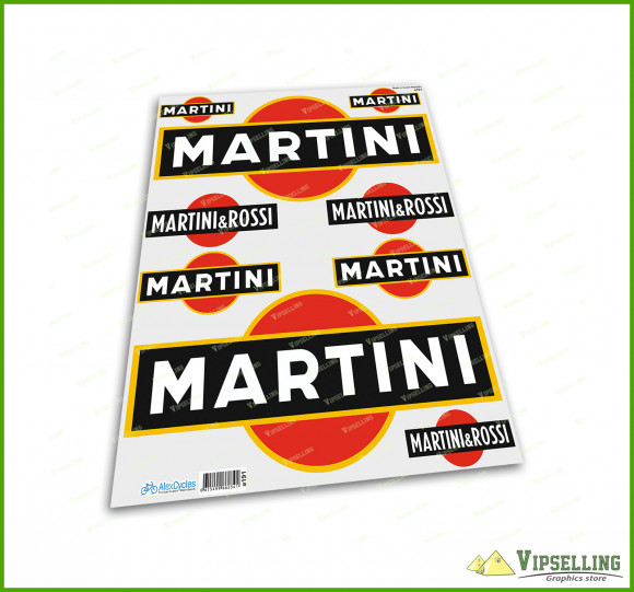 Big Martini Racing Porsche Laminated Decals Stickers Emblems Logos