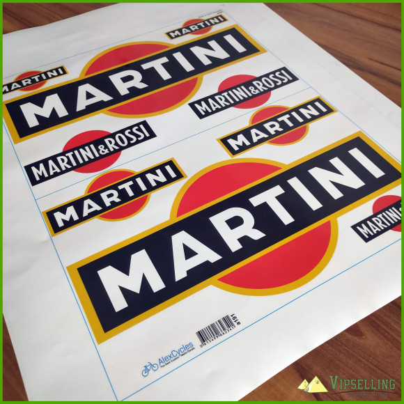 Big Martini Racing Porsche Laminated Decals Stickers Emblems Logos
