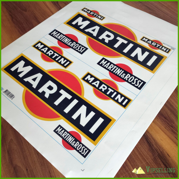 Big Martini Racing Porsche Laminated Decals Stickers Emblems Logos
