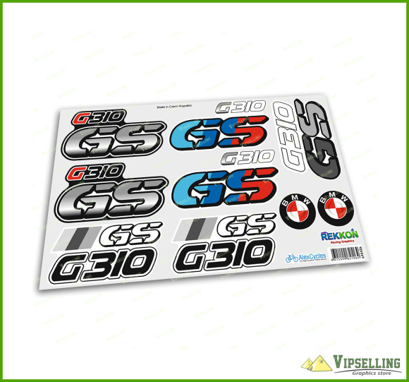 BMW Motorrad Motorsport G310GS Big Laminated Decals Stickers Kit