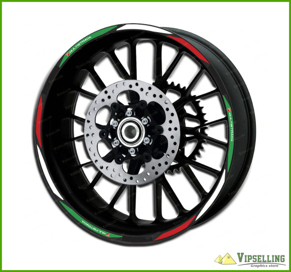 Ducati Corse Multistrada Motorcycle Wheel Rim Green Laminated Decals Stickers Stripes Ducati Corse Multistrada Motorcycle Wheel Rim Green Laminated Decals Stickers Stripes